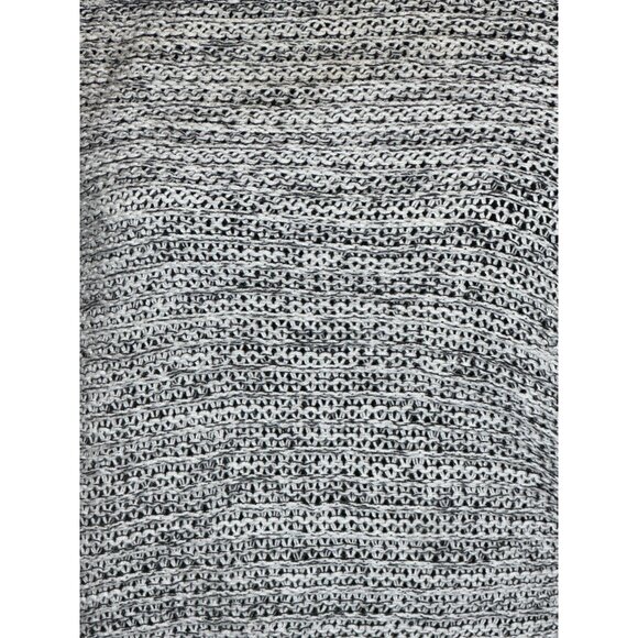 Express Open Shoulder Knit Sweater Womens Size Small Crew Neck Grey Black - Picture 7 of 16